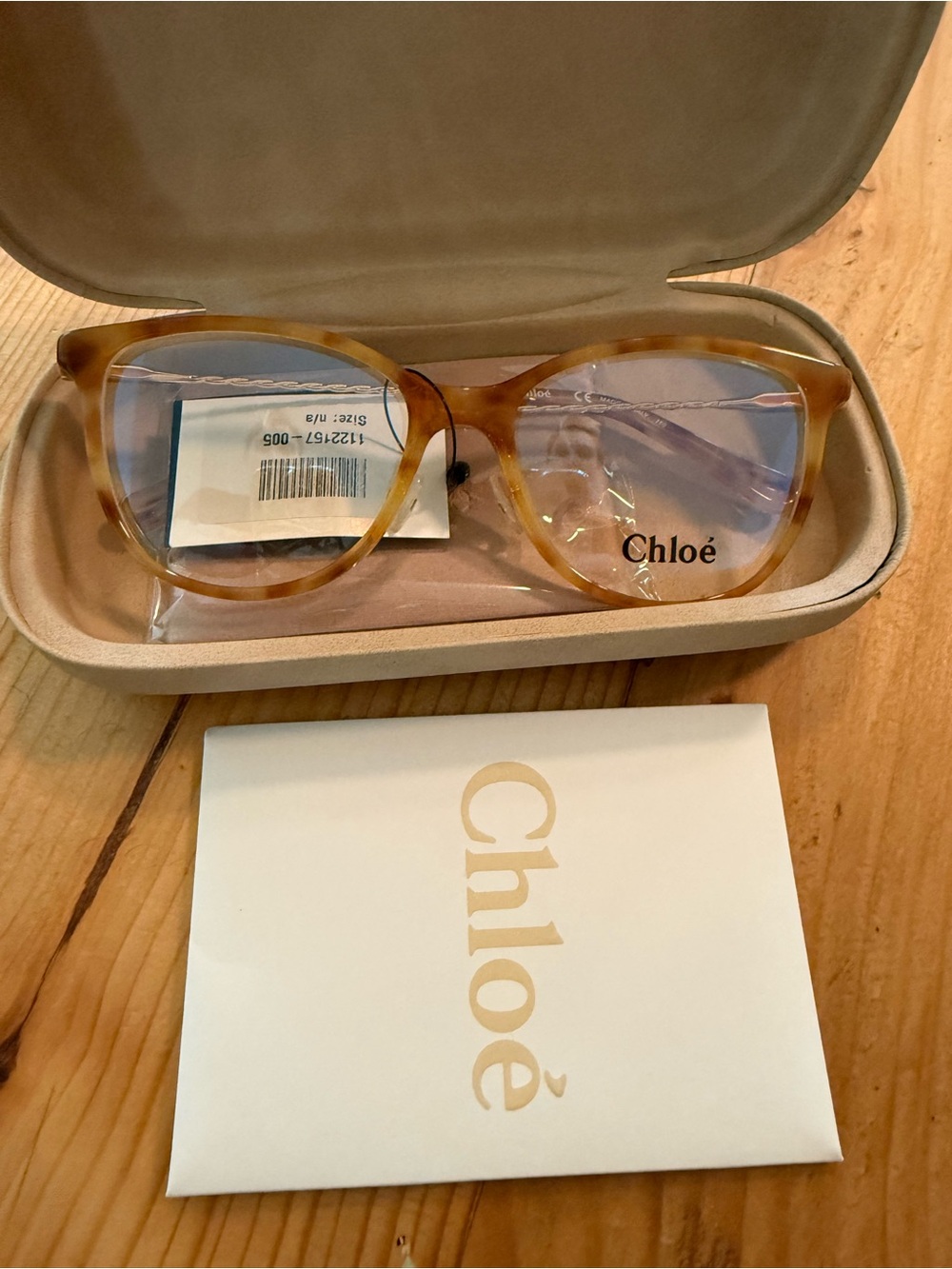 Chloé light Tortoiseshell Round Optical Glasses, new with tags